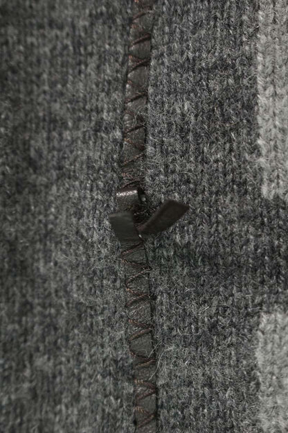 HERMES Cashmere Driver's Knit Gray Size XS