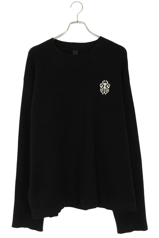 Chrome Hearts SWTR REGULATOR CREW Knit Sweater Black Size XL