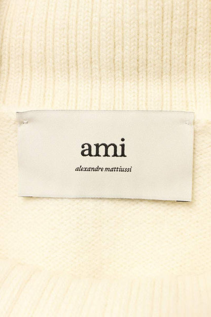 AMI 25AW Embroidered Knit Sweater White x Red Size XL