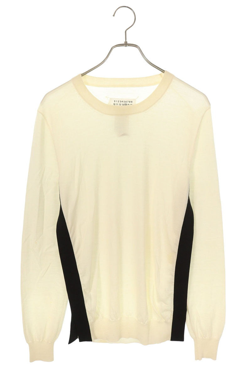 Maison Margiela Side Tape Knit Wool Silk White Size M