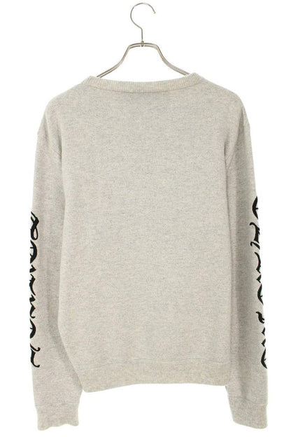 Chrome Hearts Logo Embroidered Knit Sweater Gray V2 Size M