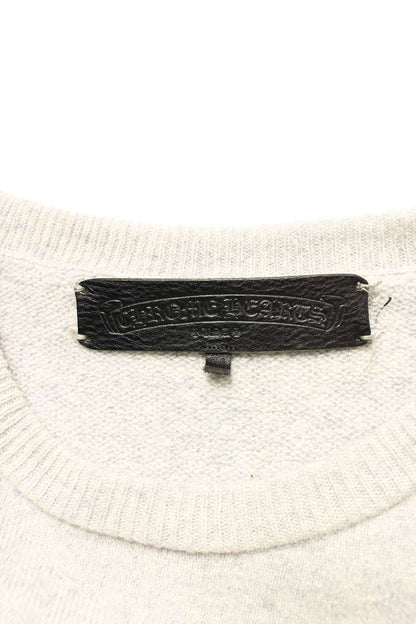 Chrome Hearts Logo Embroidered Knit Sweater Gray V2 Size M