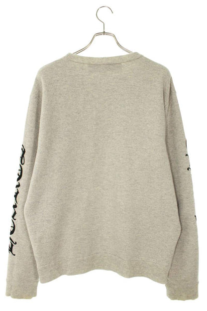 Chrome Hearts Sleeve Logo Embroidered Knit Gray Size L