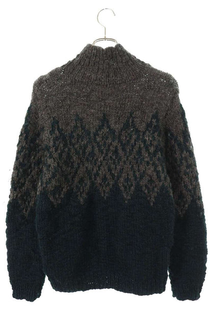 Moncler Zip Up Wool Knit Sweater Green Size L