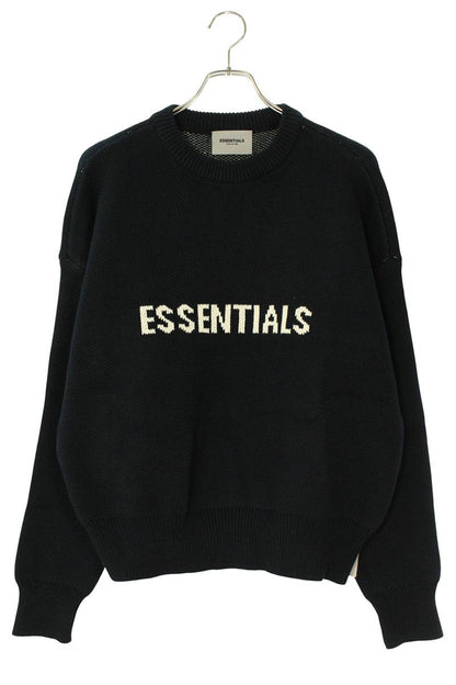 FOG ESSENTIALS Logo Crewneck Knit Sweater Black Size XS