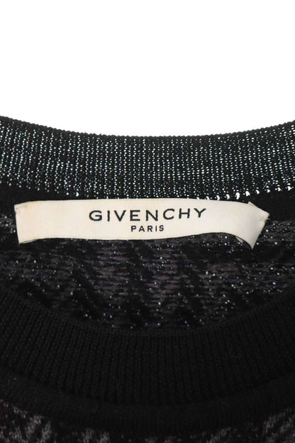 GIVENCHY Monogram Jacquard Wool Knit Gray Size S