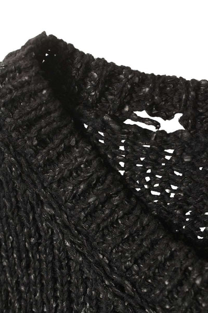 Omar Afridi 21SS Side Slit Knit Black Size M