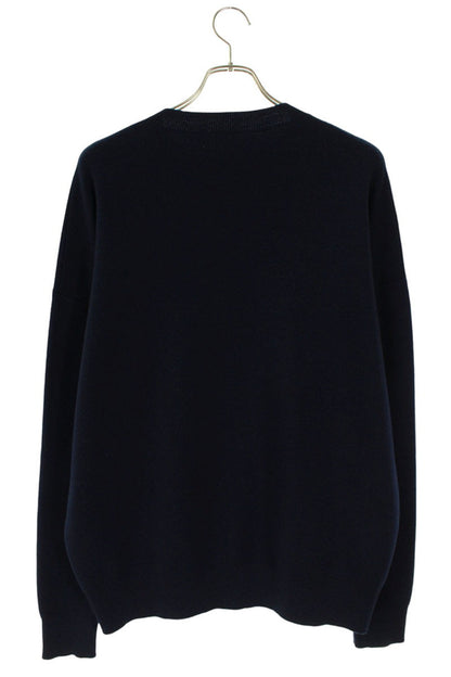 Loewe Logo Embroidered Crewneck Knit Sweater Blue x Blue Size S
