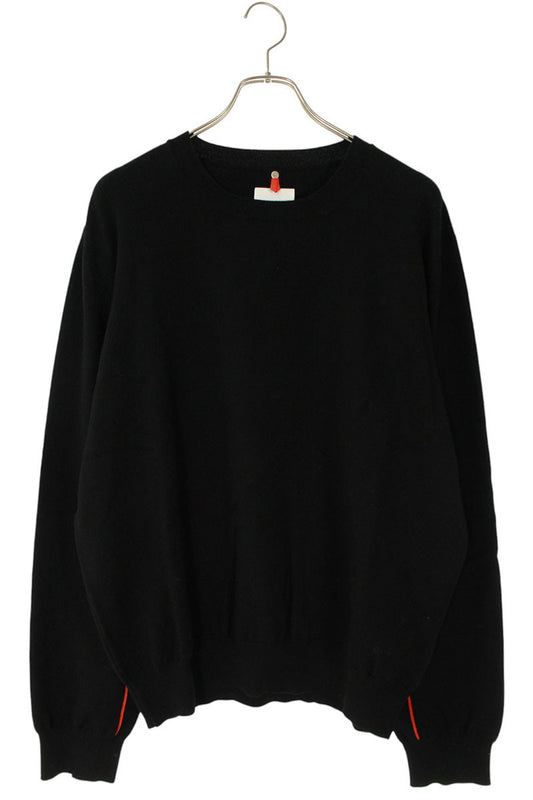OAMC Stitch Design Wool Crewneck Knit Black Size XL