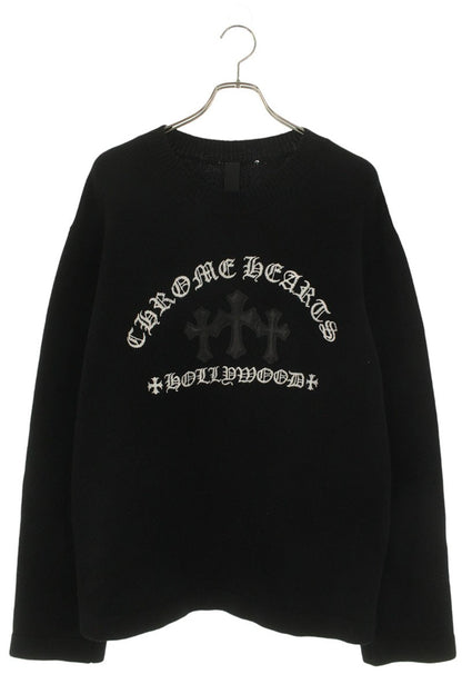 Chrome Hearts SAILIN ON CHSMR Logo Embroidered Knit Sweater Black Size M