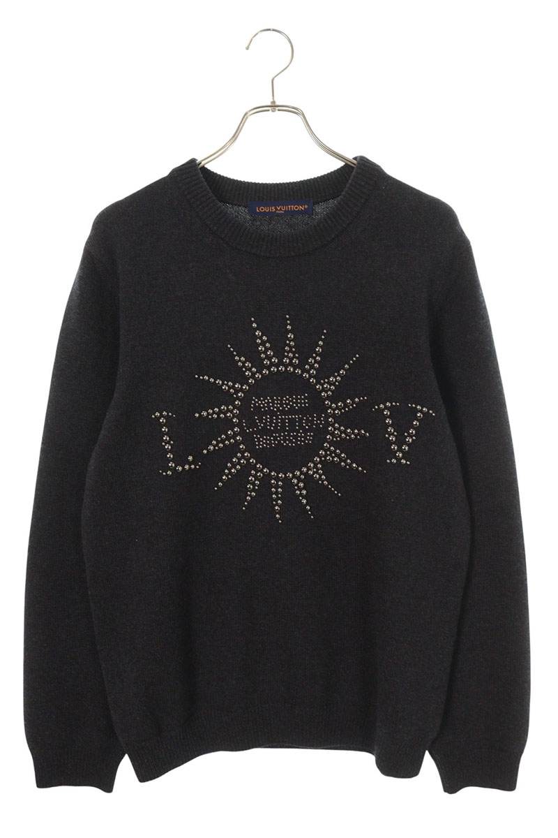 LOUISVUITTON 24AW Studded Crewneck Gray/Silver Size L