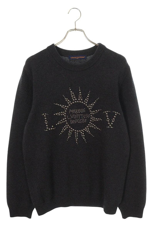 LOUISVUITTON 24AW Studded Crewneck Gray/Silver Size L