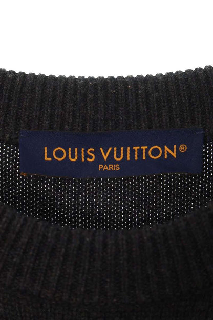 LOUISVUITTON 24AW Studded Crewneck Gray/Silver Size L