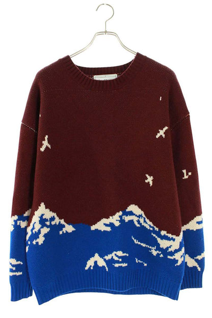 CASABLANCA All-Over Pattern Wool Knit Multi Size M