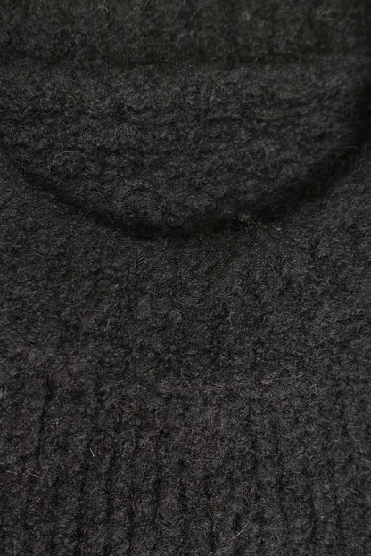 LOUISVUITTON 24SS Wool Blend Logo Crewneck Black Size S