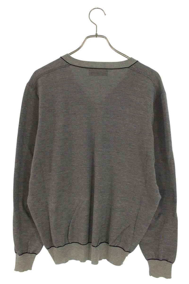 Brunello Cucinelli V-Neck Knit Sweater Gray Size 50