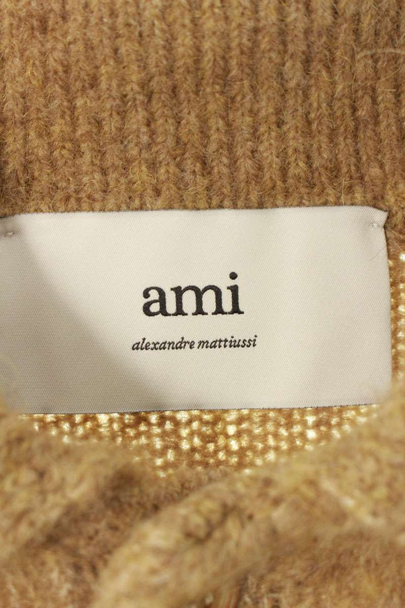 AMI Alexandre Mattiussi 25AW Alpaca Wool Logo Polo Size L
