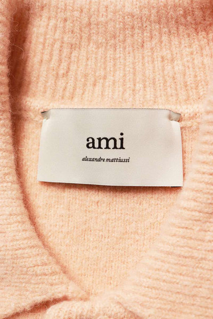 AMI Alexandre Mattiussi 25AW Heart A Polo Knit Pink Size L