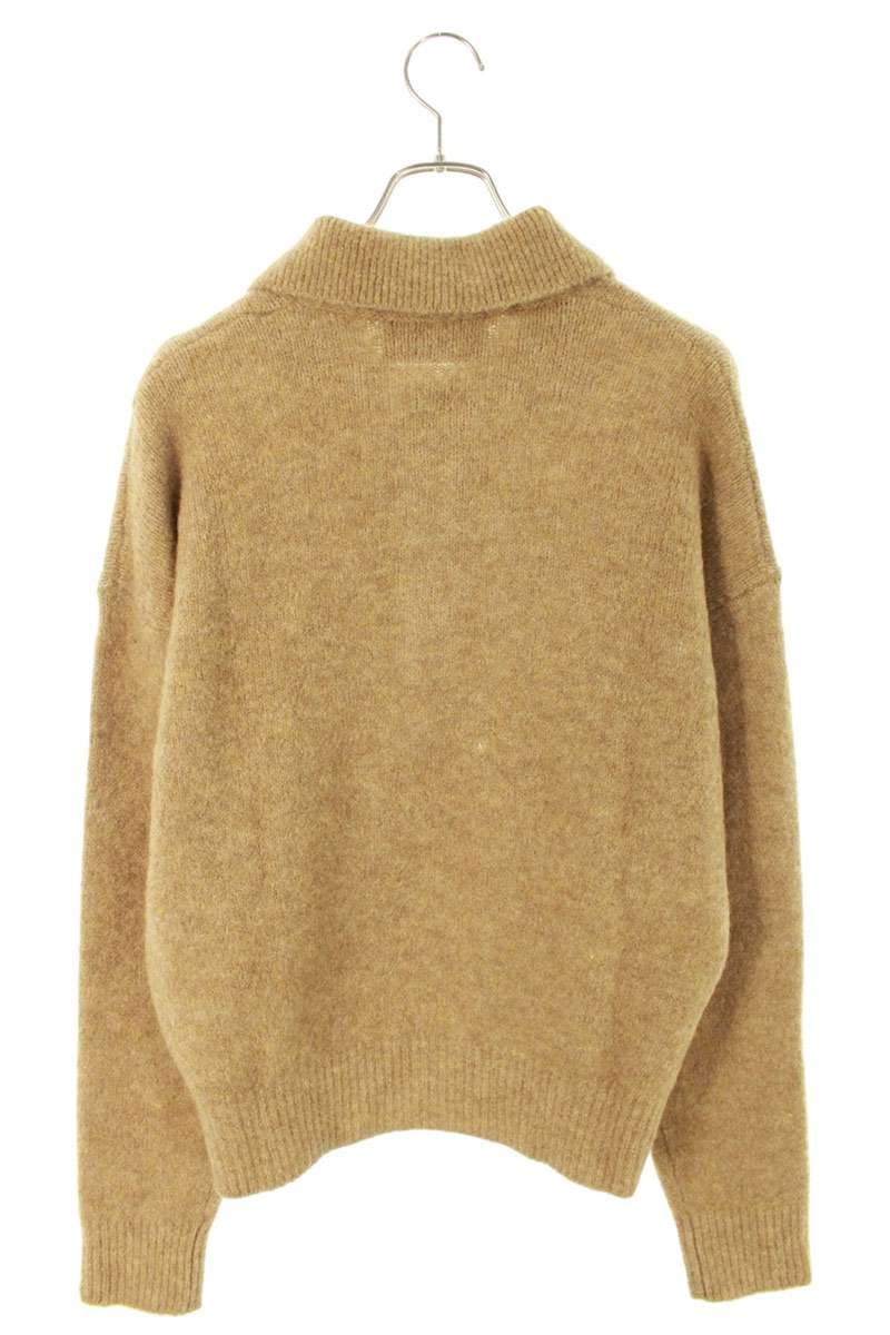 AMI Alexandre Mattiussi 25AW Logo Alpaca Polo Brown Size M