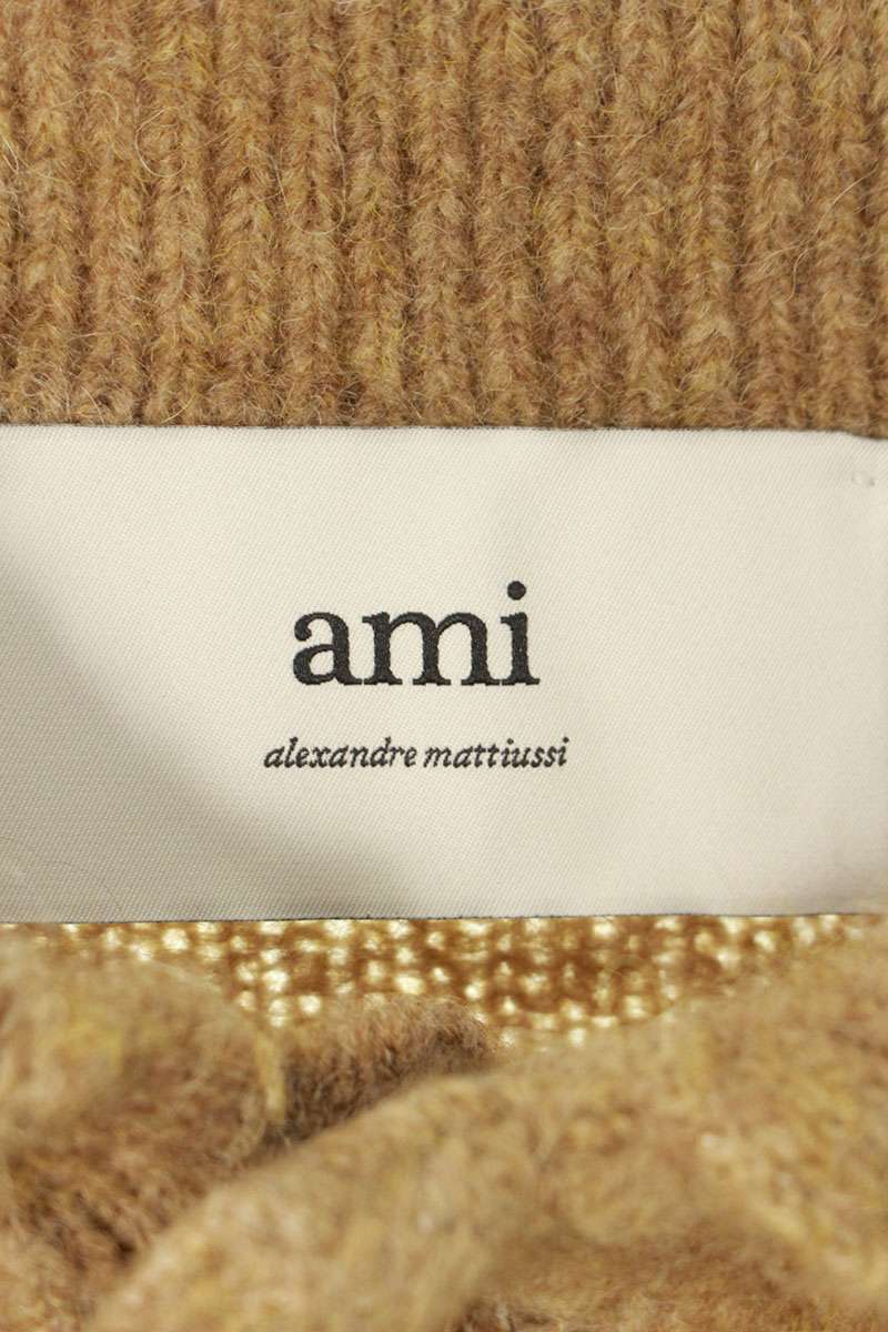 AMI Alexandre Mattiussi 25AW Logo Alpaca Polo Brown Size M
