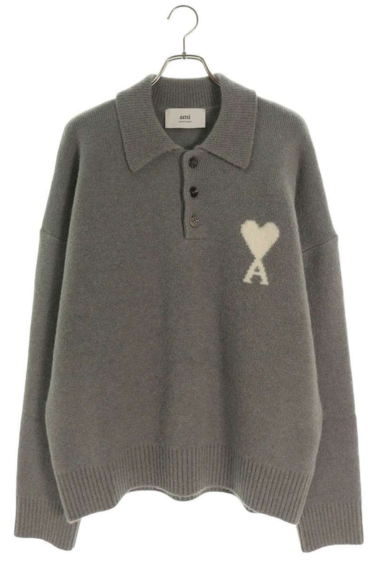 AMI Alexandre Mattiussi 25AW Alpaca Wool Heart A Polo Size L