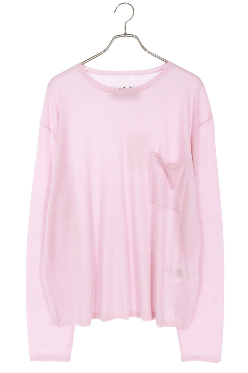 ACNE STUDIOS 25AW Pink Crewneck Cashmere Knit Size XL