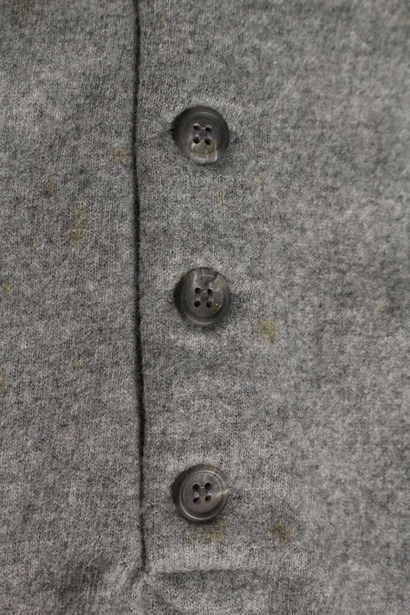 RANRA 23AW Polo Collar Wool Knit Gray Size L
