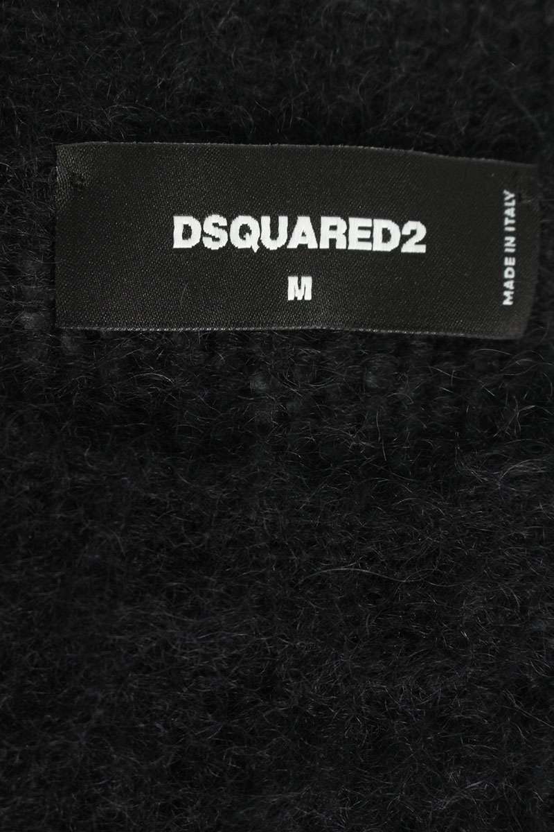 DSQUARED 23AW Mohair Blend Crewneck Knit Black Size M