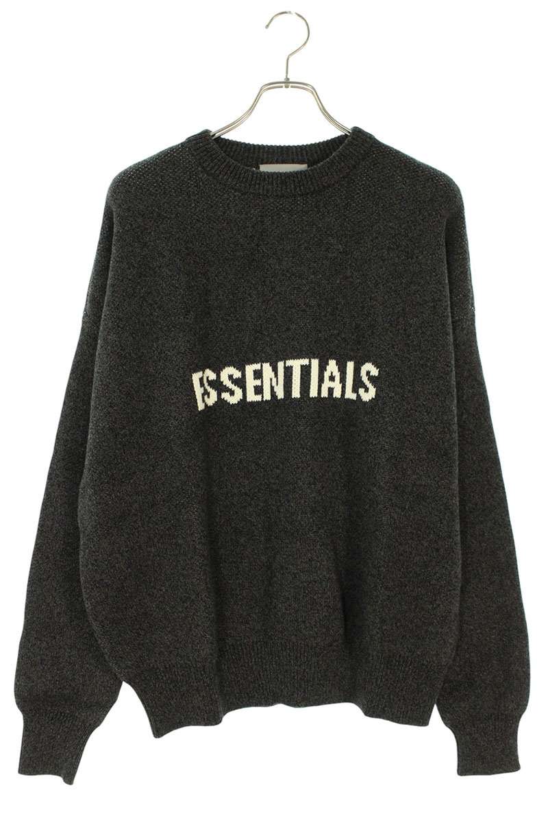 FOG ESSENTIALS Front Logo Knit Sweater Gray Size XS