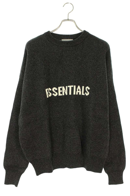 FOG ESSENTIALS Front Logo Knit Sweater Gray Size XS