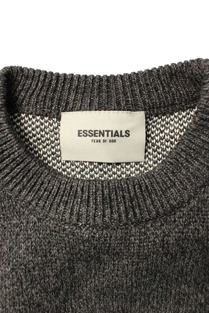 FOG ESSENTIALS Front Logo Knit Sweater Gray Size XS
