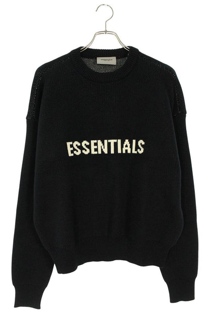 FOG ESSENTIALS Front Logo Knit Sweater Black Size XS