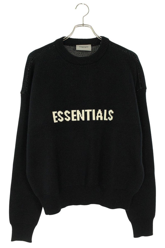 FOG ESSENTIALS Front Logo Knit Sweater Black Size XS