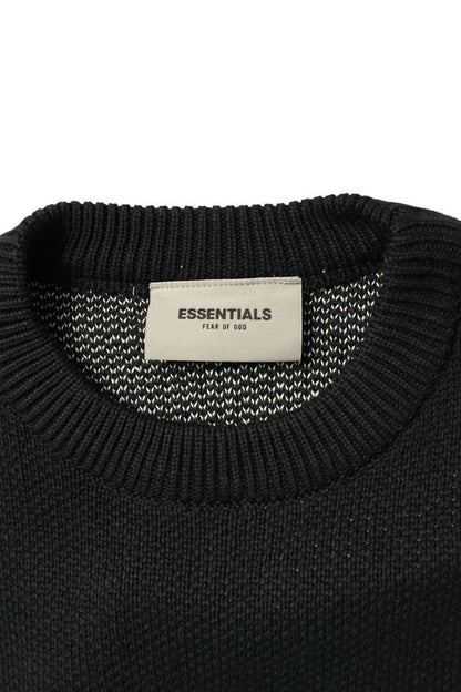 FOG ESSENTIALS Front Logo Knit Sweater Black Size XS
