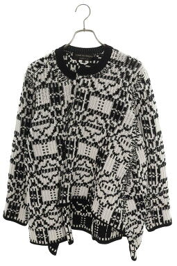 Vintage Comme des Garcons Tops - COMME des GARCONS HOMME PLUS All Over Asymmetry Knit Black White Size S - Authentic Archive