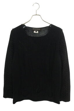 Vintage Comme des Garcons Tops - COMME des GARCONS HOMME PLUS Whole Designed Wool Knit Black Size S - Authentic Archive