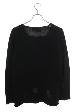 Vintage Comme des Garcons Tops - COMME des GARCONS HOMME PLUS Whole Designed Wool Knit Black Size S - Authentic Archive