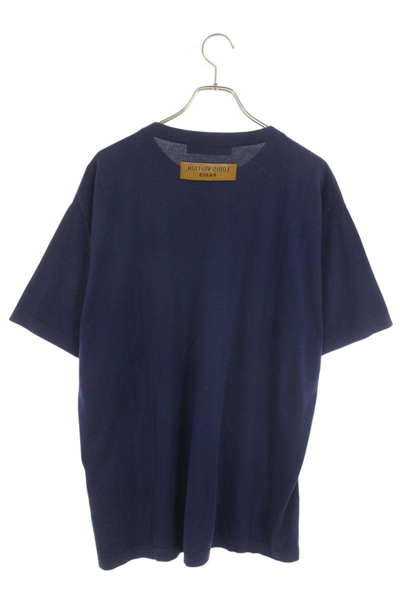 Louis Vuitton 22AW Graphic Logo Knit Sweater Blue Size L