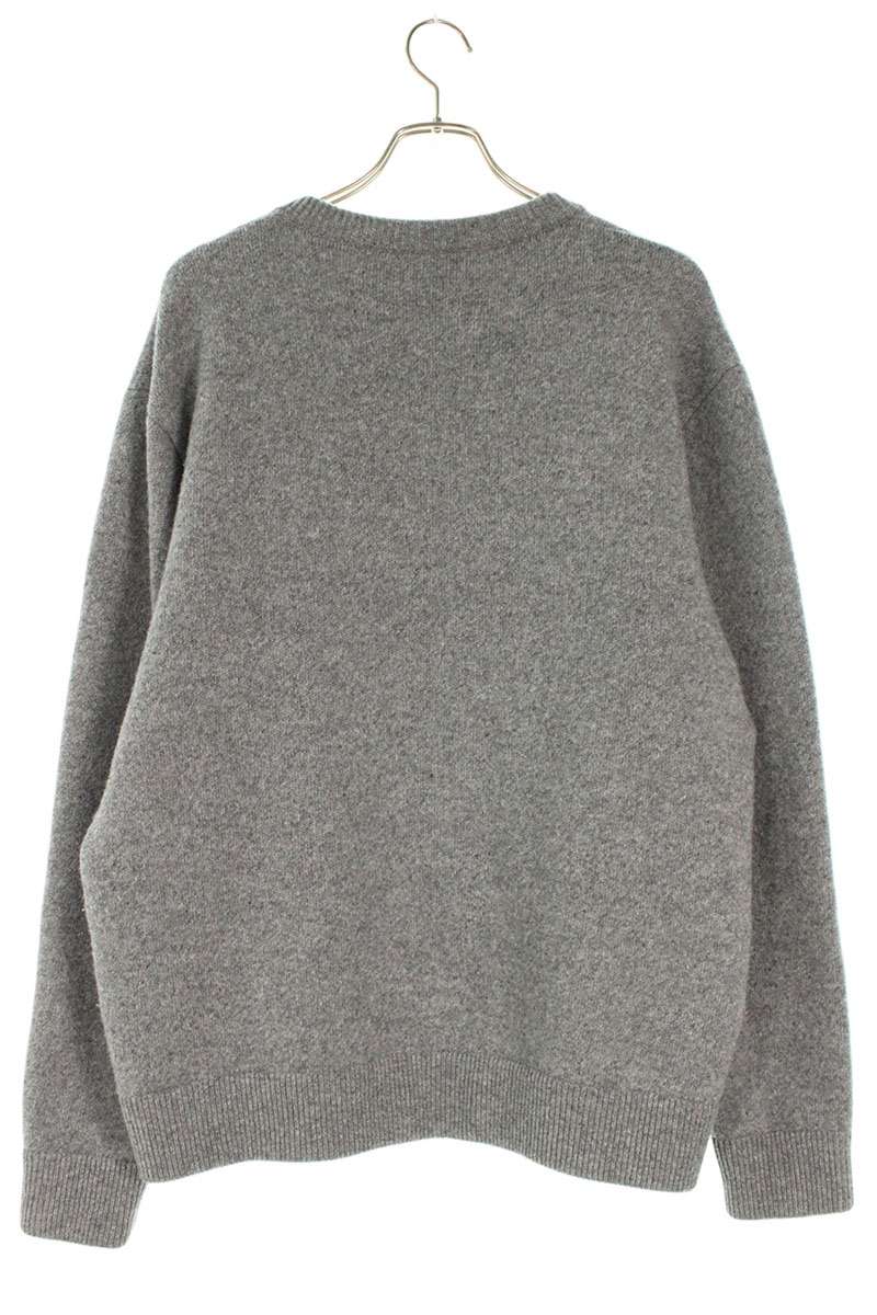 GUCCI 25SS Logo Wool Crewneck Knit Gray Size S