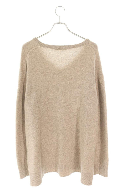 ACNE STUDIOS Beige Wool Cashmere V-Neck Knit Size XXL