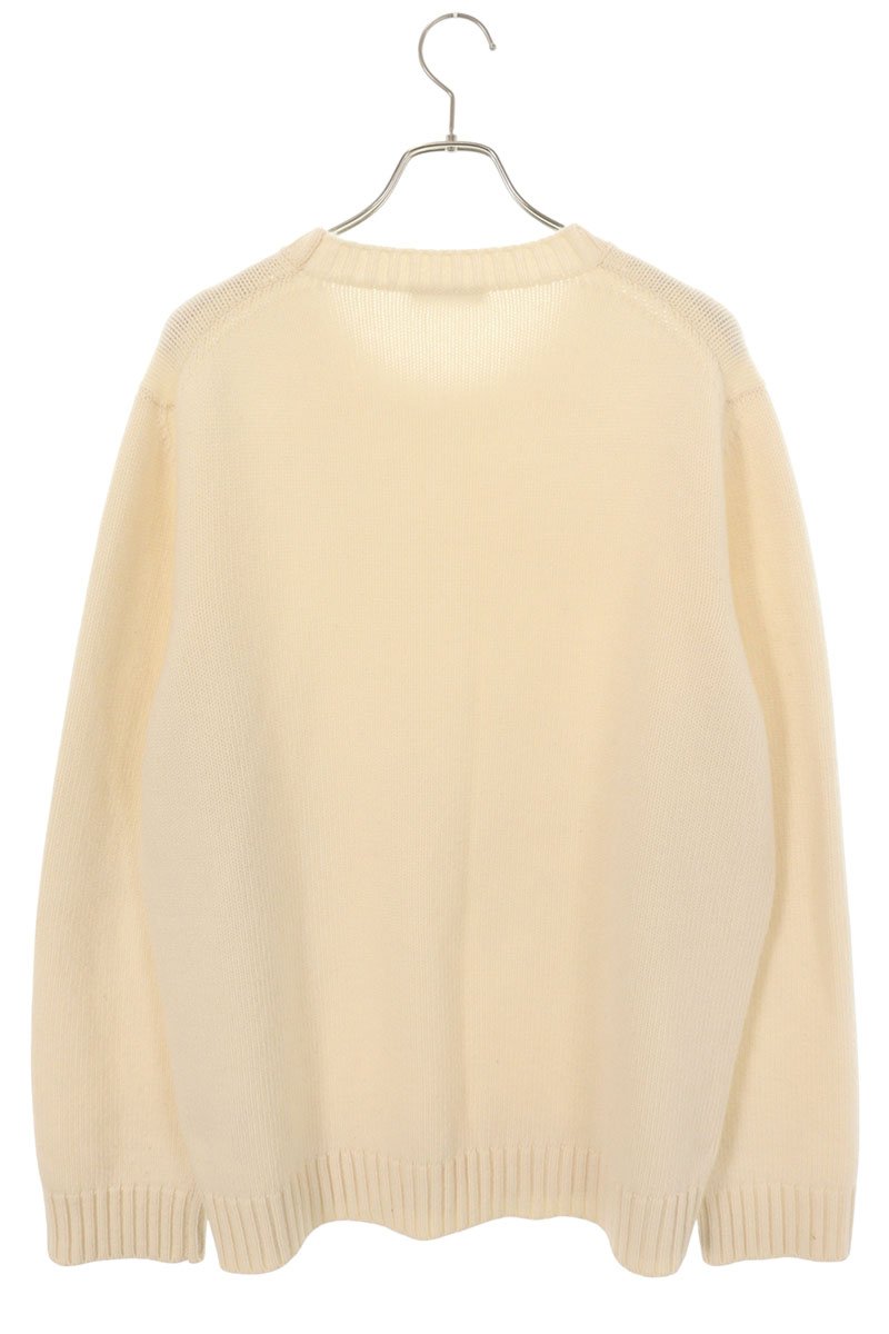 Prada Cashmere-Blend Logo Wool Knit Off-White Size XXL