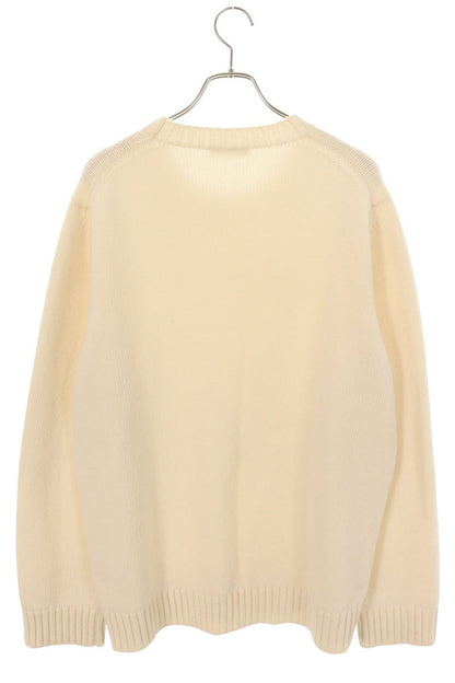 Prada Cashmere-Blend Logo Wool Knit Off-White Size XXL