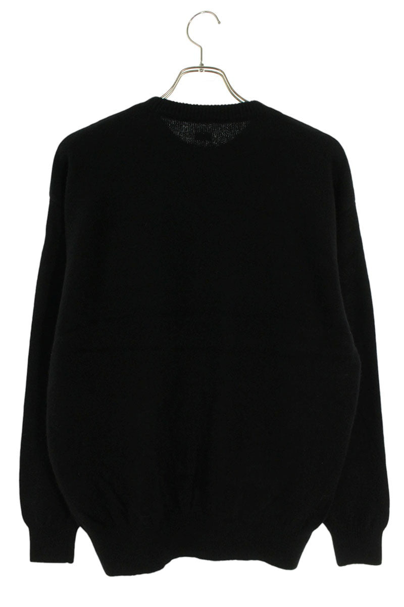 SEQUEL 24AW Logo Embroidered Knit Black Size M