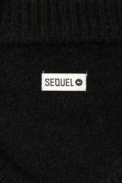 SEQUEL 24AW Logo Embroidered Knit Black Size M
