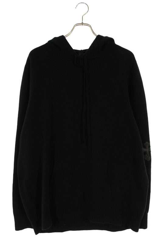 Chrome Hearts Leather Cross Patch Cashmere Hoodie Size XL