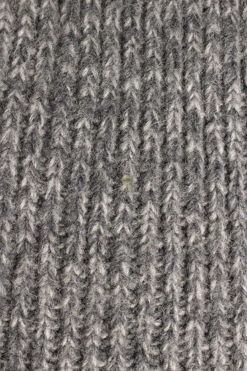 DIESEL Gray Wool Blend Logo Patch Knit Size M
