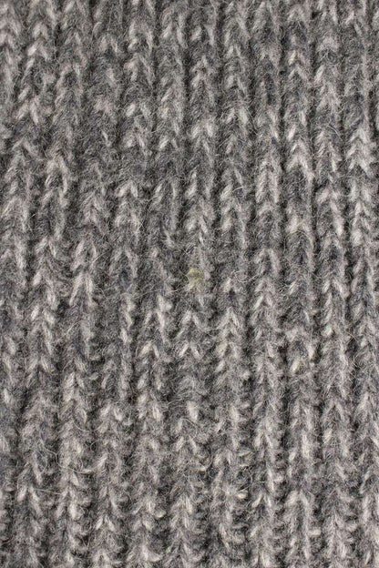 DIESEL Gray Wool Blend Logo Patch Knit Size M
