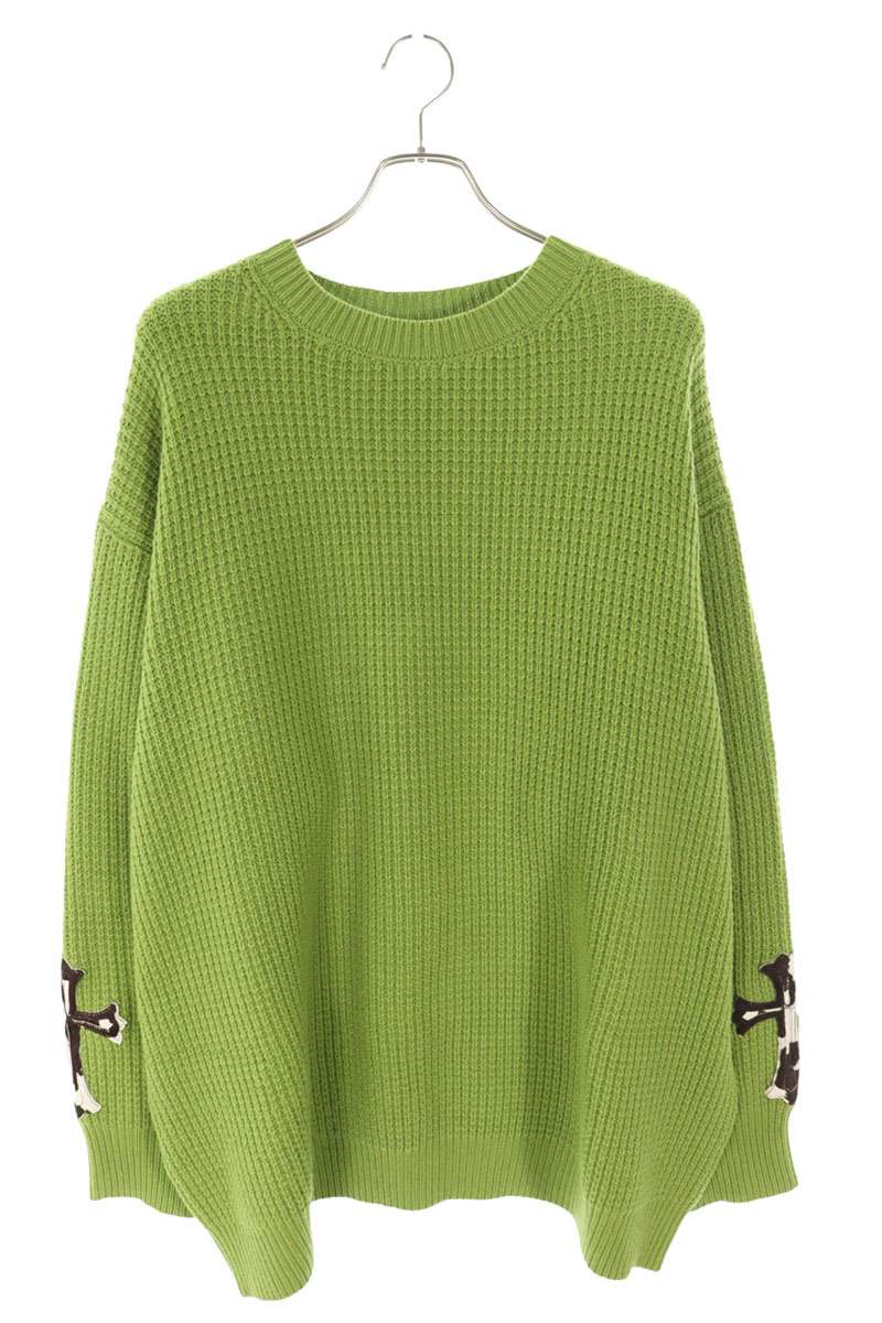 Chrome Hearts HARAKO Patch Knit Sweater Green Size L