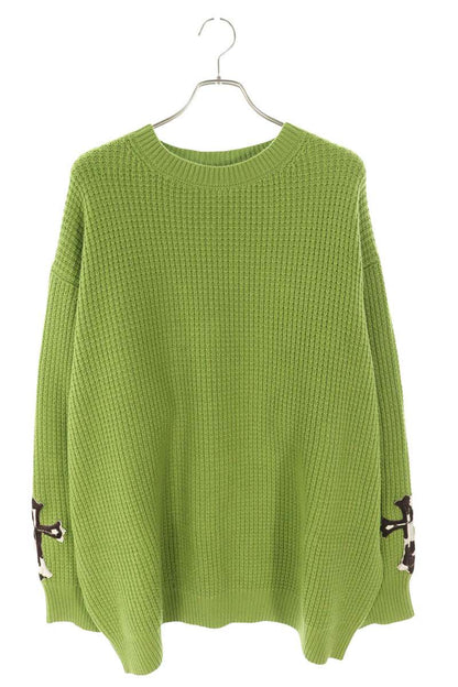 Chrome Hearts HARAKO Patch Knit Sweater Green Size L