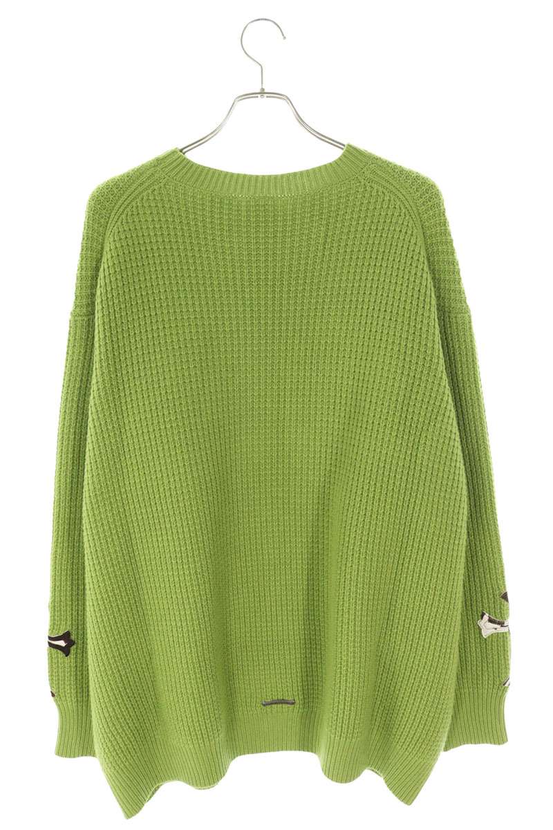Chrome Hearts HARAKO Patch Knit Sweater Green Size L